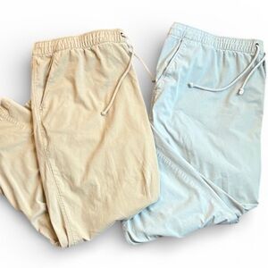 L.L. Bean Pants Mens 3XL Khaki Light Gray Coolmax Elastic Waist Standard